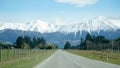 Snow capped Mountains next to the highway in ArthurÃÂ¢Ã¢âÂ¬Ã¢âÂ¢s Pass National Park, New Zealand.